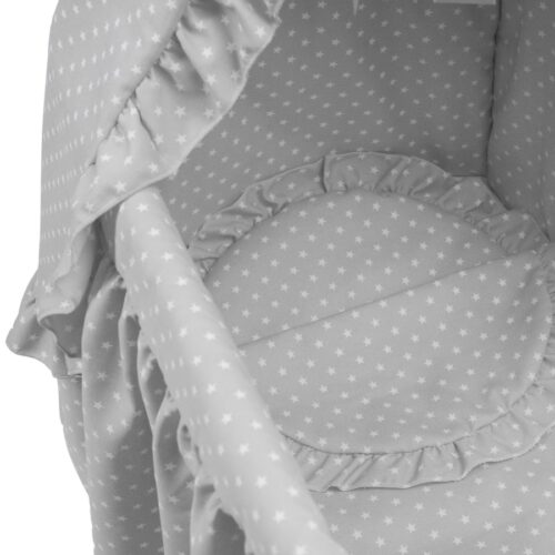 Bebelux | Grey bassinet with white stars, detail